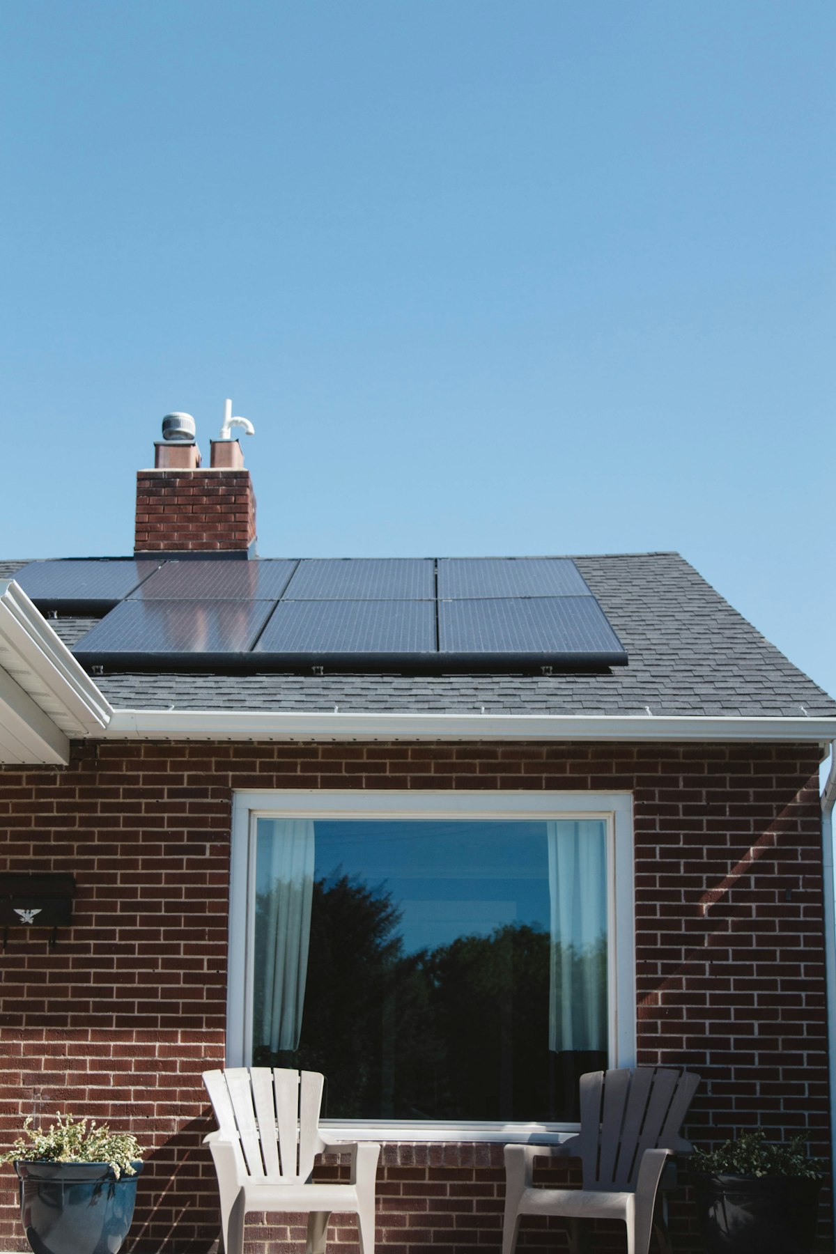 Completed residential solar panel rooftop installation managed with solar CRM software for contractors